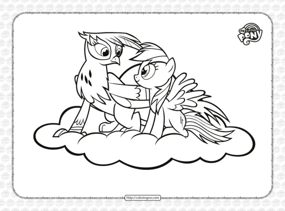 Printable My Little Pony Griffon Coloring Page 1 printable my little pony griffon coloring page