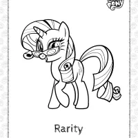 printable my little pony mlp rarity coloring page