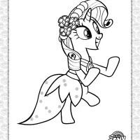 printable my little pony rarity coloring page