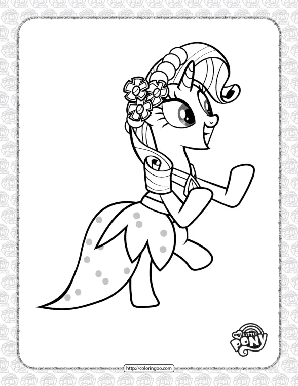 Printable My Little Pony Rarity Coloring Page 1 printable my little pony rarity coloring page