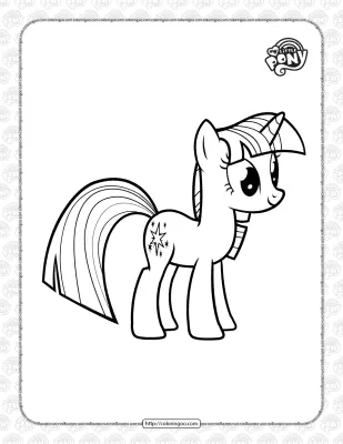 Printable Twilight Sparkle Pdf Coloring Page