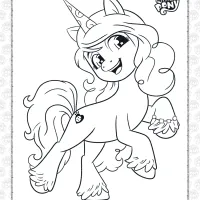 cute pony izzy moonbow coloring pages