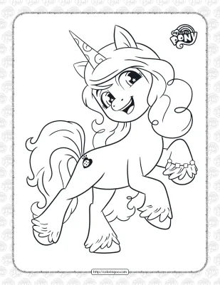Cute Pony Izzy Moonbow Coloring Pages