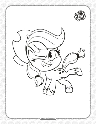 Free Pony Life Applejack Pdf Coloring Book