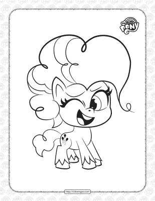 Free Pony Life Pinkie Pie Pdf Coloring Book