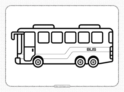 Free Printable Bus Coloring Page