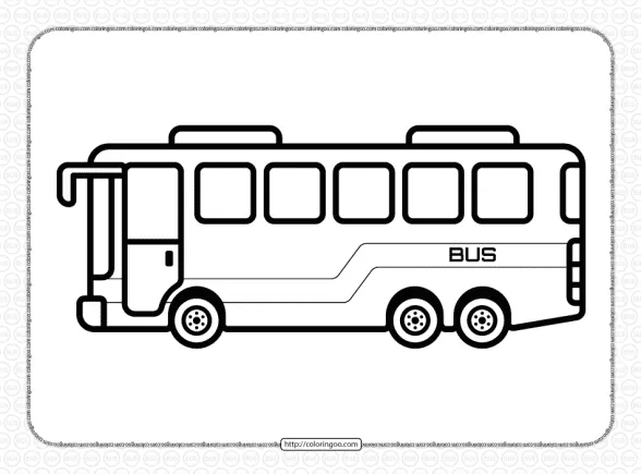 Free Printable Bus Coloring Page 1 free printable bus coloring page