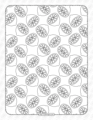 Free Printable Lemon Pattern Pdf Worksheet