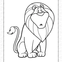 free printable lion pdf coloring book