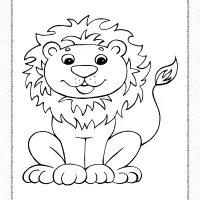 free printable lion pdf coloring page