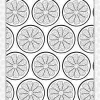 free printable orange slices coloring page