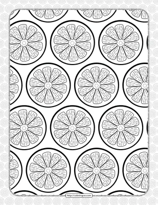 Free Printable Orange Slice Coloring Page
