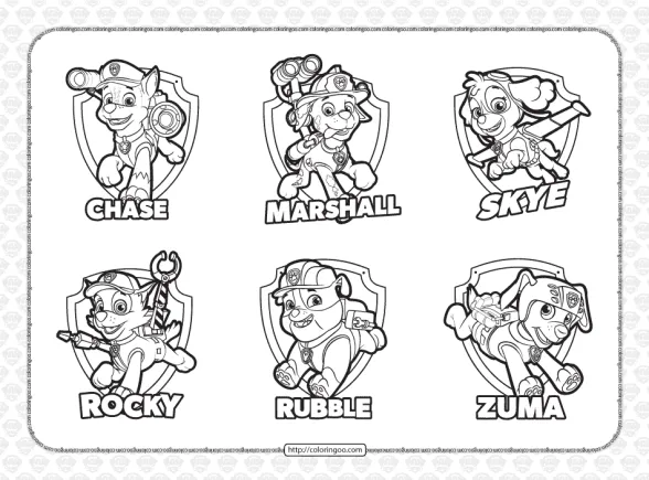 Free Printable Paw Patrol and Friends Badges 1 free printable paw patrol and friends badges coloring
