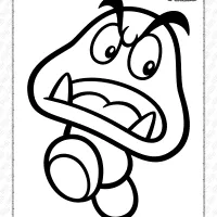 Free Printable Super Mario Goomba Coloring Page 18 free printable super mario goomba coloring page