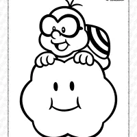 Free Printable Super Mario Lakitu Coloring Page 16 free printable super mario lakitu coloring page