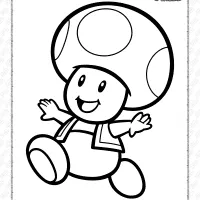 Free Printable Super Mario Toad Coloring Page 21 free printable super mario toad coloring page