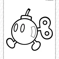 Free Super Mario Bombette Coloring Page 22 free super mario bombette coloring page