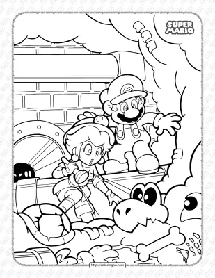 Free Super Mario Pdf Coloring Book for Kids