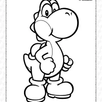 Free Super Mario Yoshi Coloring Page 20 free super mario yoshi coloring page