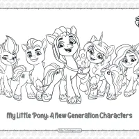 mlp g5 characters pdf coloring pages