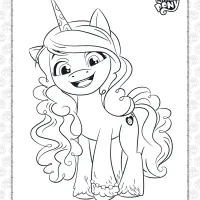 mlp izzy moonbow coloring page for kids