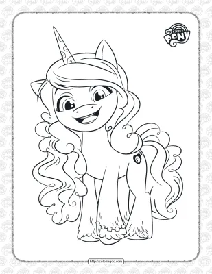 MLP Izzy Moonbow Coloring Page for Kids