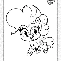 mlp pony life pink pie coloring page for kids