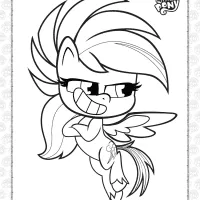 mlp pony life rainbow dash coloring page