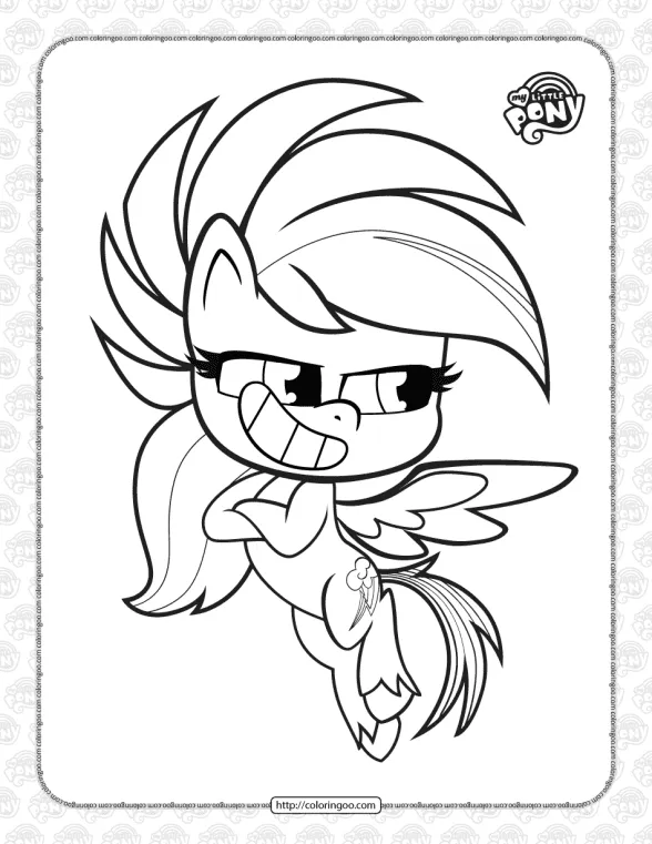 MLP Pony Life Rainbow Dash Coloring Page 1 mlp pony life rainbow dash coloring page