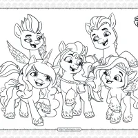 my little pony g5 characters coloring pages