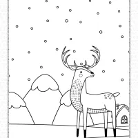 printable artic deer coloring pages for kids