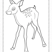 printable baby deer pdf coloring page