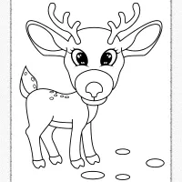 printable deer pdf coloring book for kids