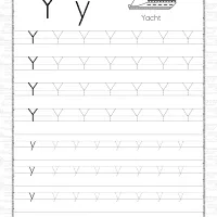 printable dotted letter y tracing pdf worksheet