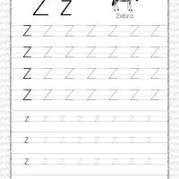printable dotted letter z tracing pdf worksheet