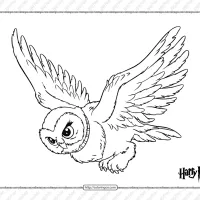 Printable Harry Potter Hedwig Coloring Page 6 printable harry potter hedwig coloring page