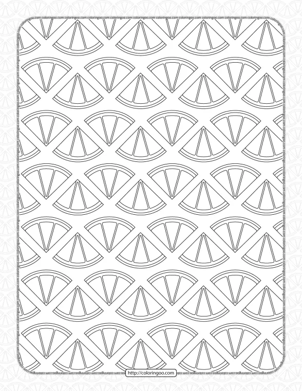 printable lemon slices pdf coloring page