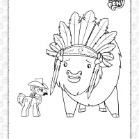 printable mlp over a barrel pdf coloring page