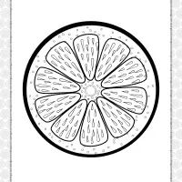 printable orange slice pdf coloring page