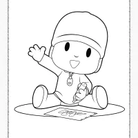 printable pocoyo drawing pato coloring page