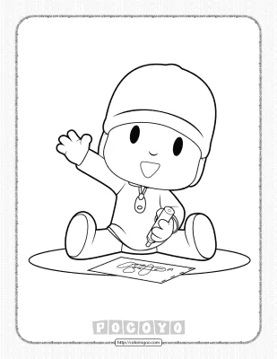 Printable Pocoyo Drawing Pato Coloring Page