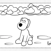 printable pocoyo loula pdf coloring page