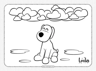 Printable Pocoyo Loula Pdf Coloring Page