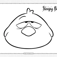 printable pocoyo sleepy bird pdf coloring page