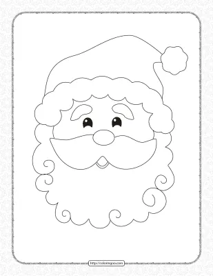 Printable Santa Claus Head Coloring Pages