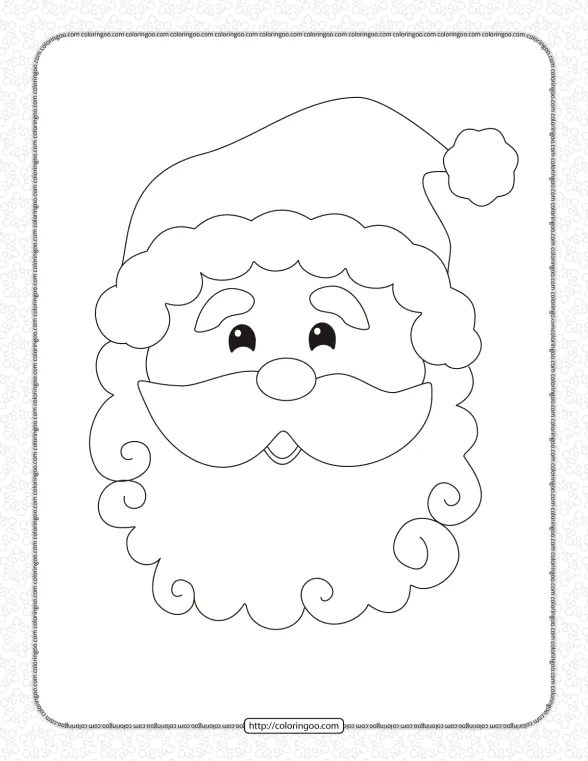 Printable Santa Claus Head Coloring Pages 1 printable santa claus head coloring pages