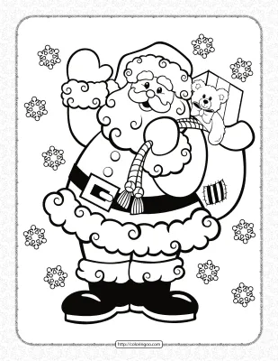 Printable Santa Claus Pdf Coloring Book