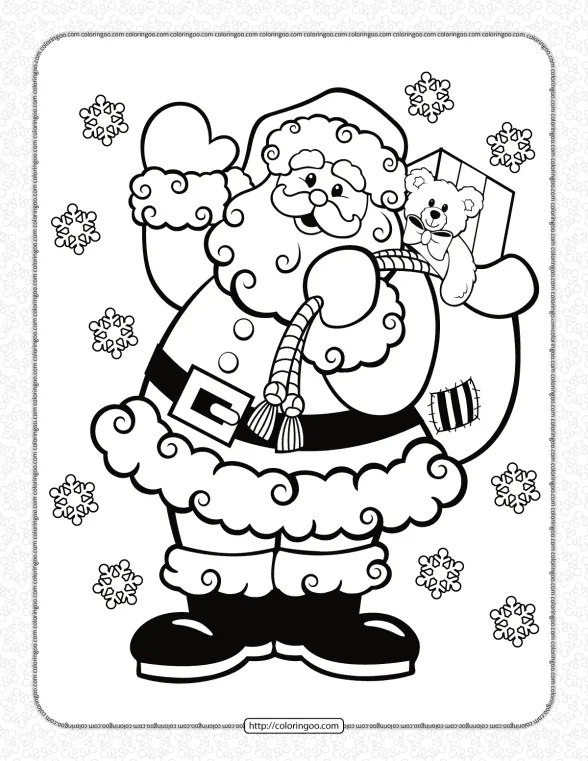 Printable Santa Claus Pdf Coloring Book 1 printable santa claus pdf coloring book