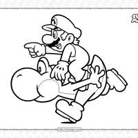 Printable Super Mario and Yoshi Pdf Coloring Book 14 printable super mario and yoshi pdf coloring book