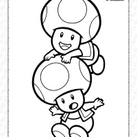 Printable Super Mario Toads Coloring Page 9 printable super mario toads coloring page